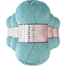 Maarketim 5 Adet Süper İnci El Örgü İpi 100 gr Mint Yeşili