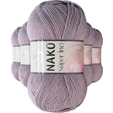 Maarketim 5 Adet Süper İnci El Örgü İpi 100 gr Üzüm Suyu