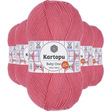 Maarketim 5 Adet Baby One Tüylenmeyen El Örgü İpi Yünü Şeker Pembe