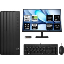 HP Prodesk 2 i5 14400 16GB RAM 4TB SSD 27" FHD FreeDOS B70VQATPN1024 Masaüstü Bilgisayar + Per4 USB