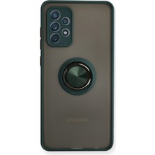 Mobixa Samsung Galaxy A72 Kılıf Yüzüklü ve Standlı Şık Nexen Premium Silikon Kapak