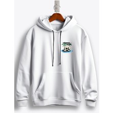 MGAX Deniz Summer Skull Arma Baskılı Regular Kapşonlu Sweatshirt