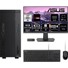 Asus Expertcenter B900MF Core Ultra 7 265 Masaüstü Bilgisayar 144GB RAM 512GB SSD 27" FHD Win11 Pro + Per4 USB B9000072650010P1971
