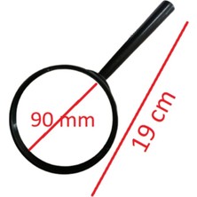 Brons Büyüteç 90 mm Siyah Renkli 1 Adet Görme Güçlüğü Çekenler İçin İdeal Kırtasiye Ürünü