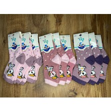 Çocuk İşleri 9 Çift 2,3 Yaş Pamuklu Kışlık Kalın Havlu Kız Bebek Soket Çorap