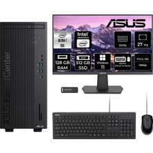 Asus Expertcenter B900MF Core Ultra 7 265 Masaüstü Bilgisayar 128GB RAM 512GB SSD 27" FHD Win11 Home + Per4 USB B9000072650010P1806