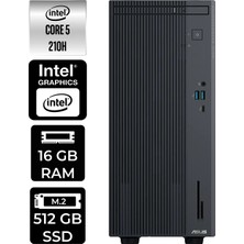 Asus Expertcenter P500MV Core 5 210H Masaüstü Bilgisayar 16GB RAM 512GB SSD Win11 Pro + Per4 USB P500C52108512B0DP341