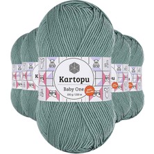 Maarketim 5 Adet Baby One Tüylenmeyen El Örgü İpi Yünü Azur