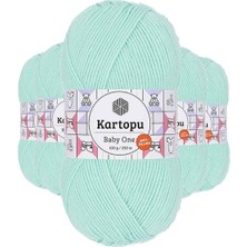 Maarketim 5 Adet Baby One Tüylenmeyen El Örgü İpi Yünü Açık Yeşil