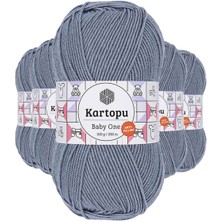 Maarketim 5 Adet Baby One Tüylenmeyen El Örgü İpi Yünü Jeans Mavi