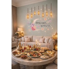 Okavango Sticker Hoş Geldin Ramazan Dekorlu Ahşap Kapı Süsü, Ramazan Süsleri, Ramazan Tavan Süsü Ramazan Ürünleri