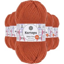 Maarketim 5 Adet Baby One Tüylenmeyen El Örgü İpi Yünü Tarçın