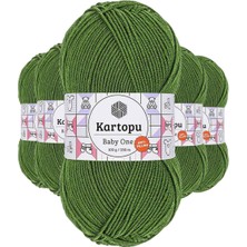 Maarketim 5 Adet Baby One Tüylenmeyen El Örgü İpi Yünü Yeşil