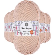 Maarketim 5 Adet Baby One Tüylenmeyen El Örgü İpi Yünü Pudra