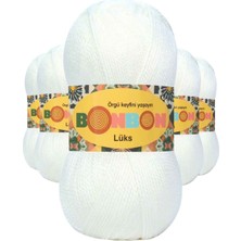 Maarketim 5 Adet Lüks Patik İpi Yünü Beyaz