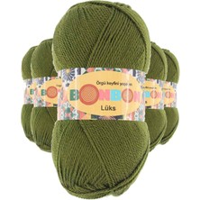 Maarketim 5 Adet Lüks Patik İpi Yünü Haki