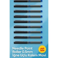KarmaOfis Iğne Uçlu Roller Kalem 0.5 mm Mavi 9'lu Ekonomik Paket