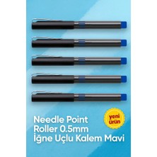 KarmaOfis Iğne Uçlu Roller Kalem 0.5 mm Mavi 5'li Ekonomik Paket