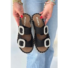 Erbilden Hertas Siyah Nubuk Tokalı Terlik