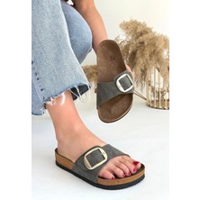 Erbilden Zooy Yeşil Nubuk Terlik