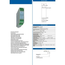 Tekon UT18 ,24VDC 2-Giriş 2-Çıkış Universal Sinyal Konverter