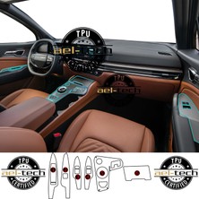 Ael-Tech Kia Sportage Uyumlu Vites Etrafı Kapı Kolu Şarj Ünitesi Tpu Koruyucu 6 Lı Set 2026-2027