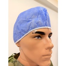 Yıltex Tek Kullanımlık Saç Bonesi Mavi 50'li Paket Nonwoven Medikal Hijyen Bone