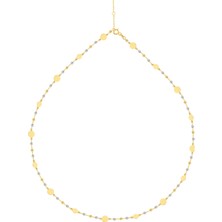 Bolek Jewellery 14 Ayar Altın Minimal Dorika Toplu Detaylı Kolye & Bileklik Seti