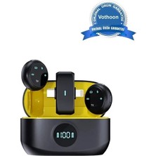 İnura Global Kablosuz Profesyonel İkili Yayın Yaka Mikrofonu Şarj Kutu Mıknatıslı Typce Lightning Çıkış Mikrofon