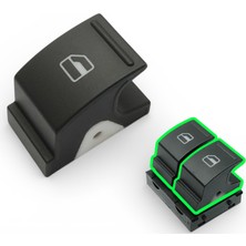 Polo Sol Cam Açma Düğmesi Tekli Tuş Volkswagen Transporter Caddy Scirocco Amarok Touran Seat Ibiza Altea - 1K3959857C - 1k3 959 857 C