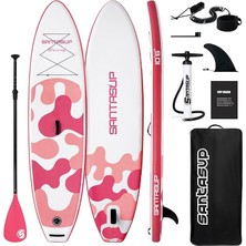 Santasup 320 cm x 81 cm x 15 cm Şişme Paddle Board – Şişme Sup Board 195 kg Taşıma Kapasiteli Aile & Yoga Sup Şişme Sörf Tahtası
