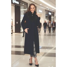 Barbora Kışlık Yakası Kürklü Kaşe Kaşmir Kaban