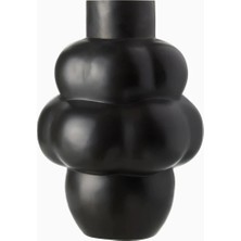 Louise Roe Balloon Object 001 Oksitli Siyah, El Işçiliği Dekoratif Tasarım Çelik Vazo