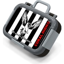 Coral High Kids Siyah Beyaz Kartal Taraftar Desenli Paslanmaz Çelik Beslenme Kabı 39372