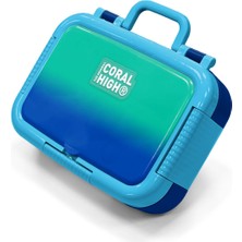 Coral High Kids Yeşil Saks Renk Geçişli Desenli Paslanmaz Çelik Beslenme Kabı 39363