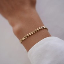 Altıntaş Minimal Retro Kordon Altın Bileklik