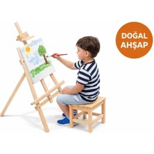 Samor Sanat Çocuklar Için Şövale Seti - Tabure Şövale Tuval