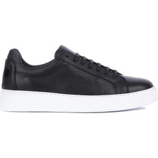 Shoetyle - Siyah Deri Bağcıklı Erkek Sneaker 250-1400