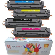 QPrint Hp 222X W2220X Muadil Toner Set Çipli Yüksek Kapasite Laserjet 3201 Laserjet 3204 LASERJET 3288
