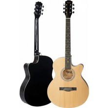 Midex XC-200NT Kesik Kasa Profesyonel Akustik Gitar 4/4 Yetişkin Üst Segment (Gigbag Çanta Tuner Capo Askı Pena)