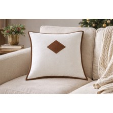 Assa Home Arte Di Casa Dekoratif 45 X45 cm Kırlent Kenarı Deri Biyeli