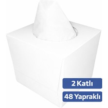 Setpak Küp Kutu Mendil Baskısız 48 Yaprak Otel Kullanımına Uygun (60 Adet)