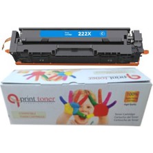 QPrint Hp 222X W2221X Mavi Muadil Toner Çipli Toner Yüksek Kapasite 3204 LASERJET 3288 LASERJET 3303