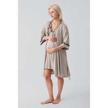 Artış Collection Askılı Kısa Esnek Viskoz Hamile Sabahlık Gecelik Takım 19400