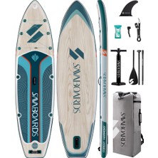 SavaBoards Forest Harmony Geniş ve Dengeli Şişme Paddle Board 335X86X15 cm Touring Sup Seti