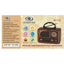 Everton RT-718 Bluetooth-Usb-Sd-Fm Şarjlı  Nostaljik Radyo