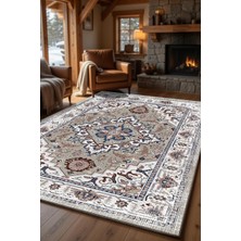 Kilim Home Açık Zemin Anadolu Motifli Dekoratif Kaymaz Tabanlı Salon Halısı