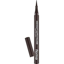 Starseven Midnight Matte Ekstra Mat Bitişli Yoğun Siyah Esnek Keçe Uçlu Kalem Eyeliner No. 002 - Brow