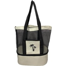 FIESSE Plaj Çantası Soğuk Serin Sıcak Tutucu Bölmeli Buzluklu Termos Çanta Kamp Piknik Tatil