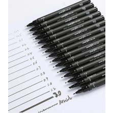 Uni-Ball Uni Pin Teknik Çizim Kalemi Siyah Cs2 Uç 3 Adet